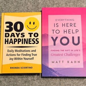 30 Days to Happiness + Everything Is Here to Help You - Yellow & Pink Book Set